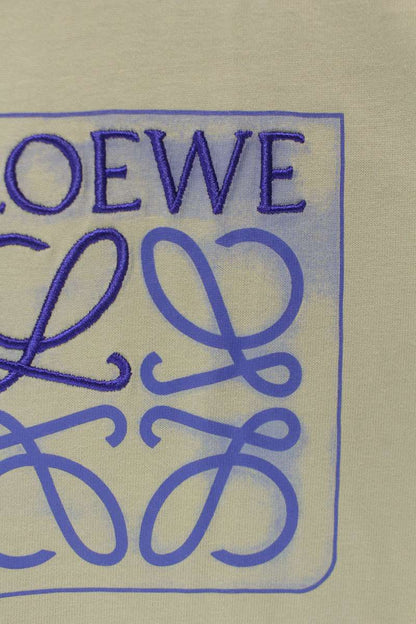 LOEWE Anagram Embroidered Print T-Shirt Beige Size XL
