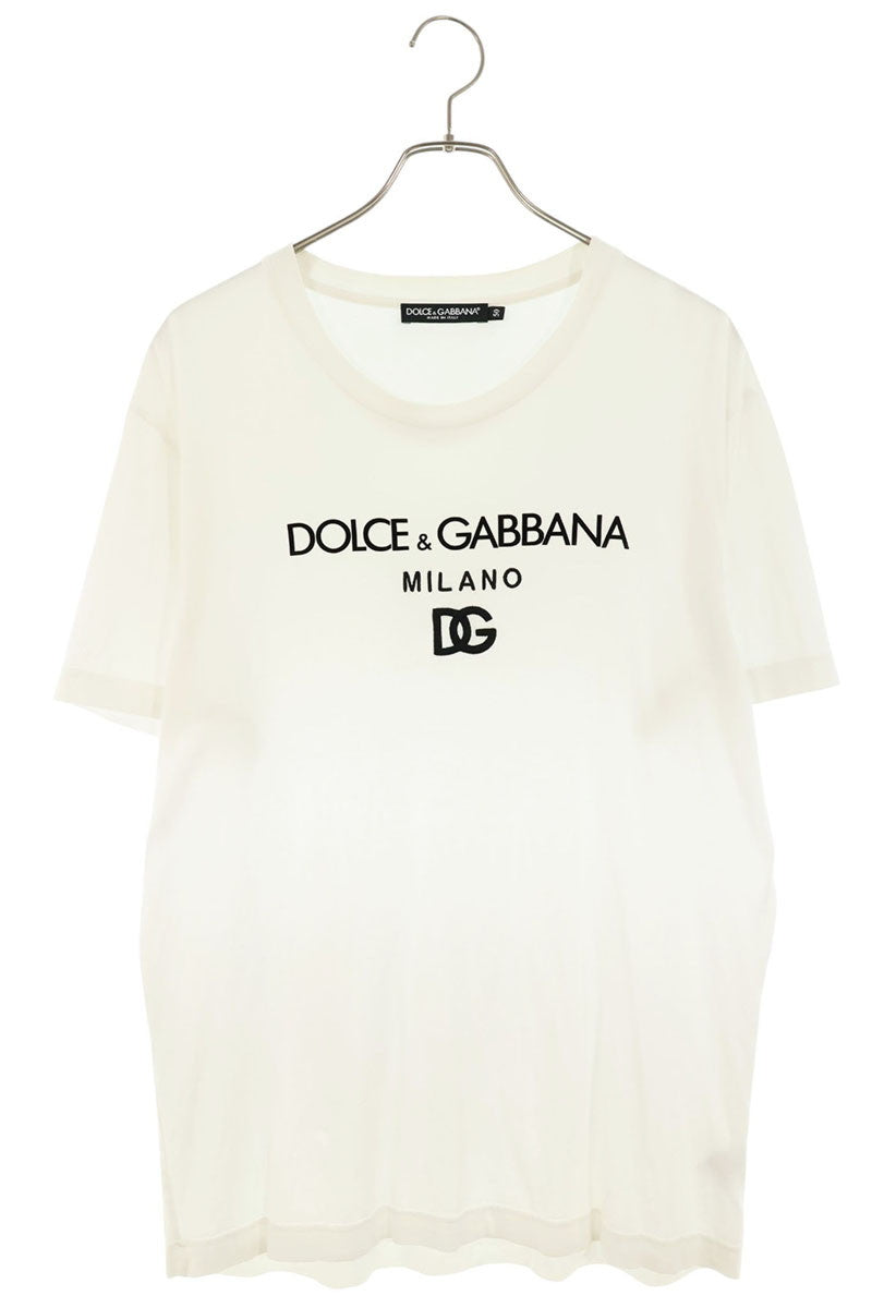 DOLCE & GABBANA Front Logo Cotton T-Shirt White Size L