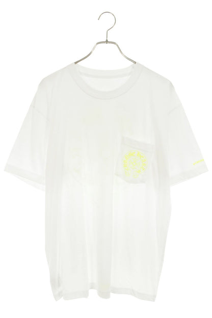 Chrome Hearts Horseshoe Print T-Shirt White Yellow Size XL