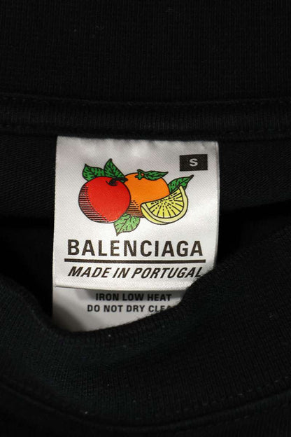 BALENCIAGA Black Inside Out Cotton Oversized T-Shirt Size 3