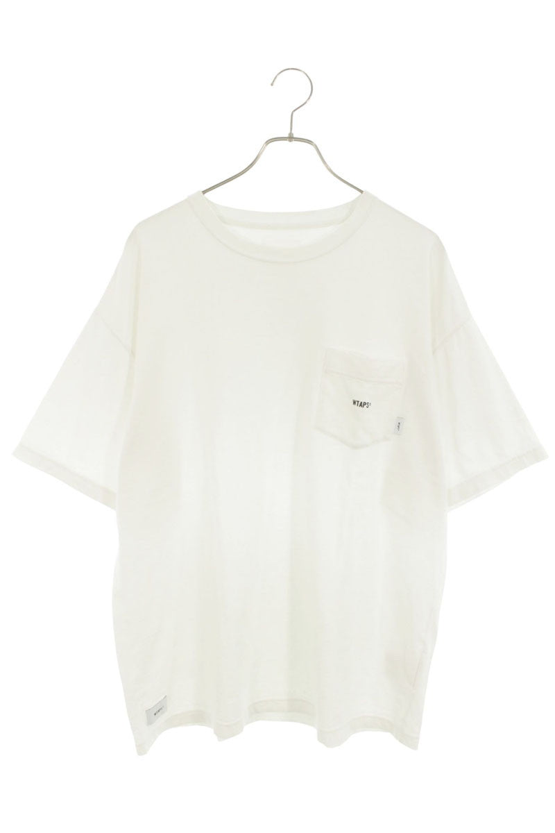 WTAPS White Cotton Logo Embroidered Pocket T-shirt Size 3