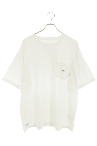 WTAPS White Cotton Logo Embroidered Pocket T-shirt Size 3