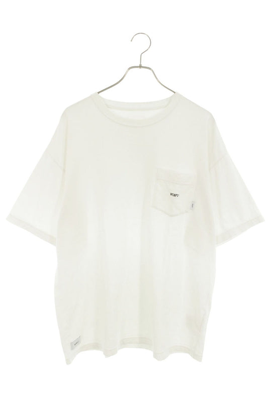 WTAPS White Cotton Logo Embroidered Pocket T-shirt Size 3