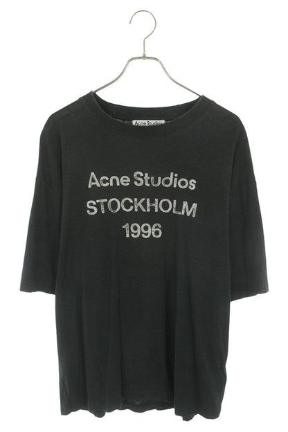 ACNE STUDIOS Logo Relaxed Fit Vintage T-Shirt Black Size S