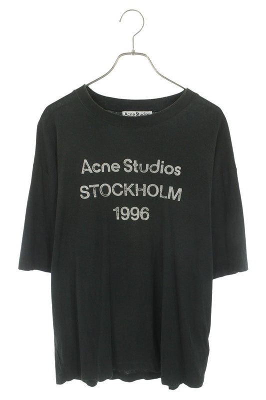 ACNE STUDIOS Logo Relaxed Fit Vintage T-Shirt Black Size S
