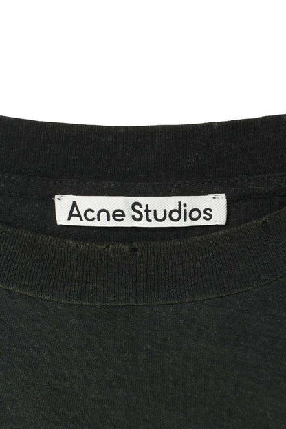 ACNE STUDIOS Logo Relaxed Fit Vintage T-Shirt Black Size S