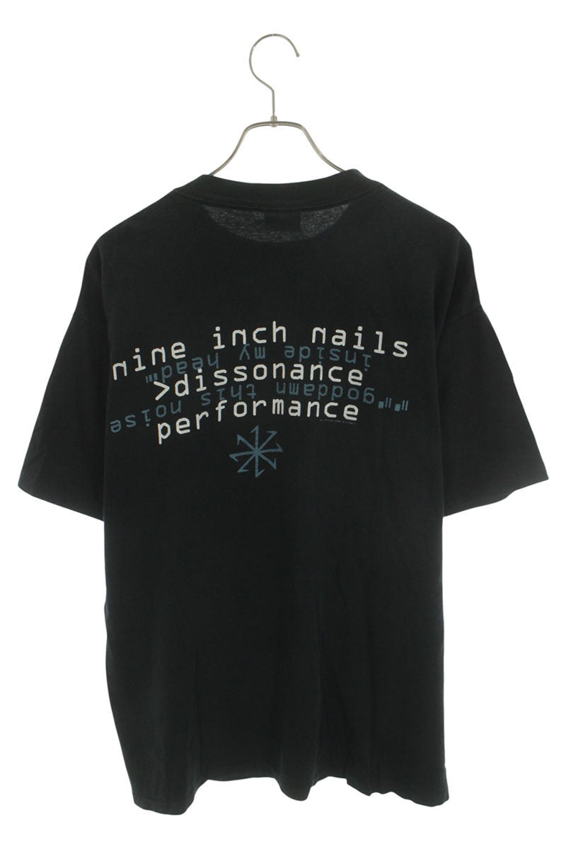 VINTAGE 90s Nine Inch Nails Dissonance Print T-Shirt Size XL