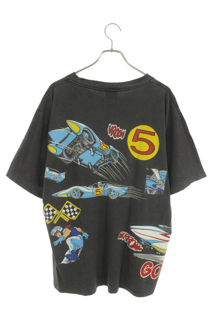 VINTAGE 90s Speed Racer Anime Print T-Shirt Black Size XL