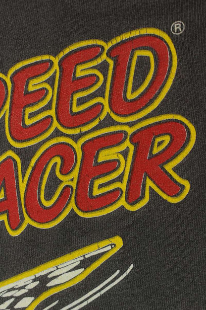 VINTAGE 90s Speed Racer Anime Print T-Shirt Black Size XL