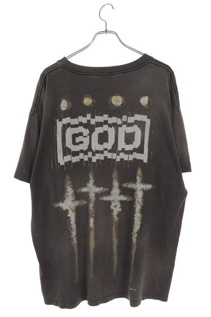 SAINT MICHAEL Vintage GOD Print T-Shirt Size XL