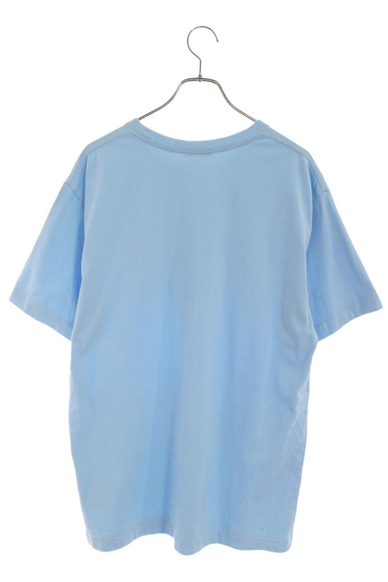 DIOR Logo Embroidered Drop Shoulder Tee Blue Size L