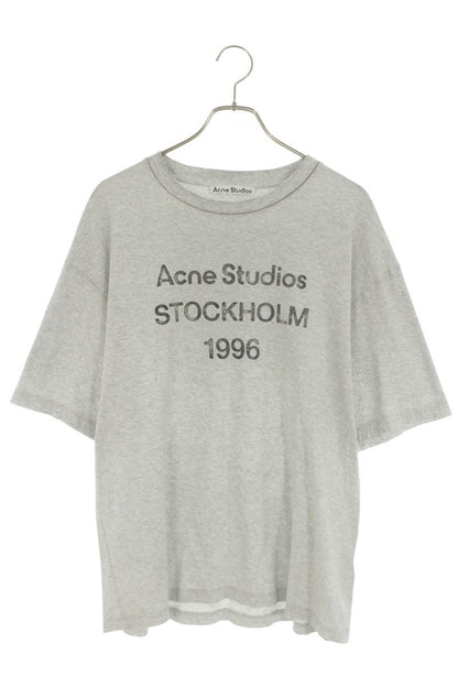 ACNE STUDIOS Front Logo Cotton T-Shirt Gray Size M