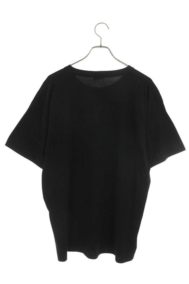 CELINE Chambord Logo Print Cotton T-Shirt Black Size L