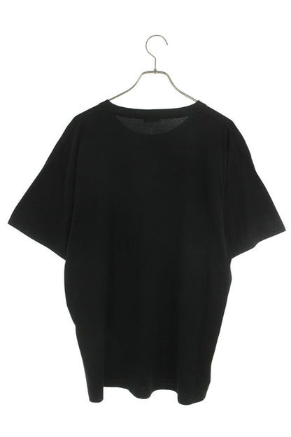CELINE Chambord Logo Print Cotton T-Shirt Black Size L