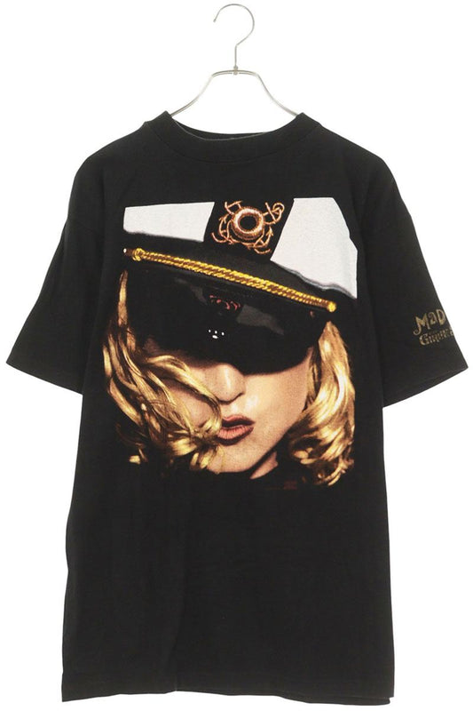 VINTAGE Madonna The Girlie Show Print T-Shirt Black Size XL