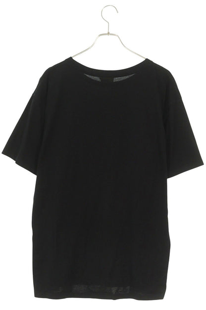 CELINE Front Logo Print Cotton T-Shirt Black Size S