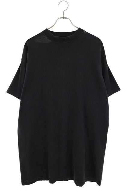 BALENCIAGA 25SS Damaged Back Logo T-Shirt Black Size 1