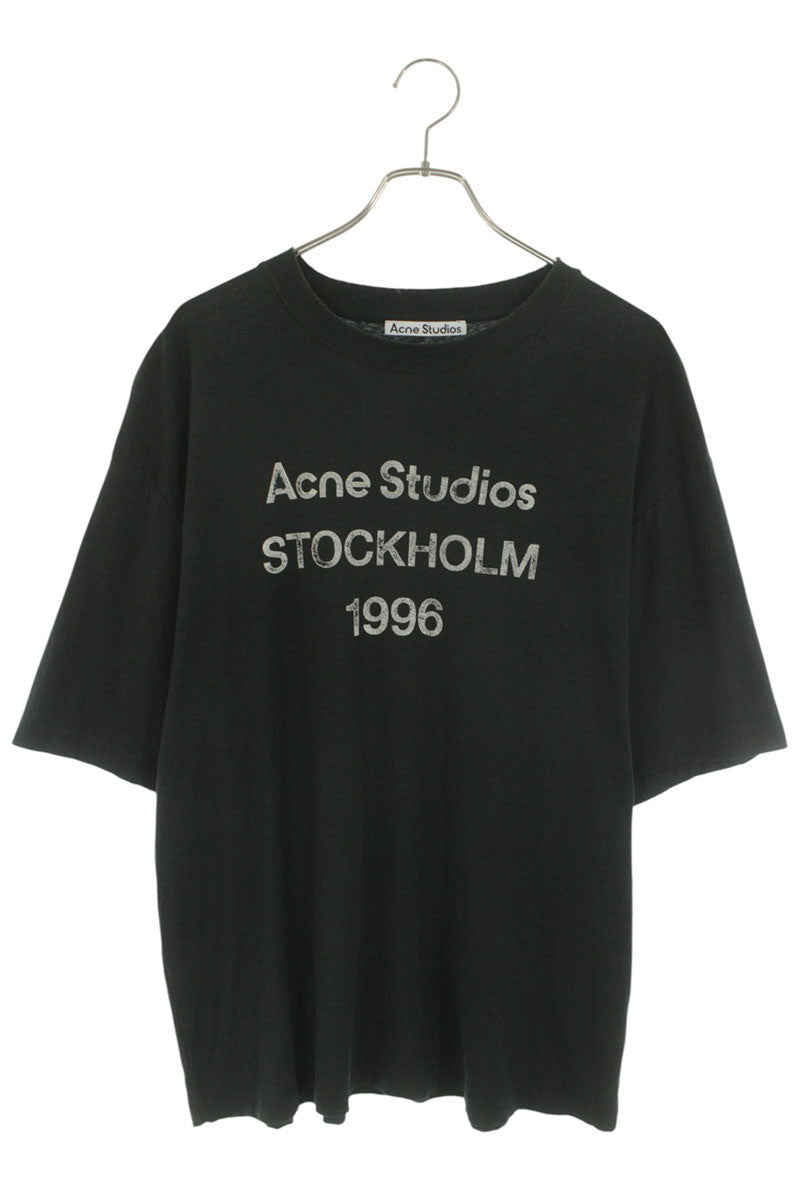 ACNE STUDIOS Vintage Logo Relaxed Fit T-Shirt Black Size S