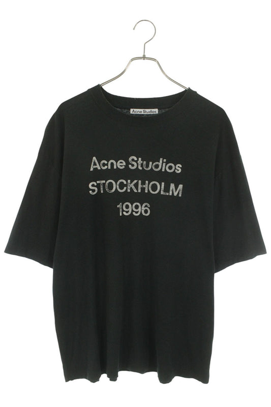 ACNE STUDIOS Vintage Logo Relaxed Fit T-Shirt Black Size S