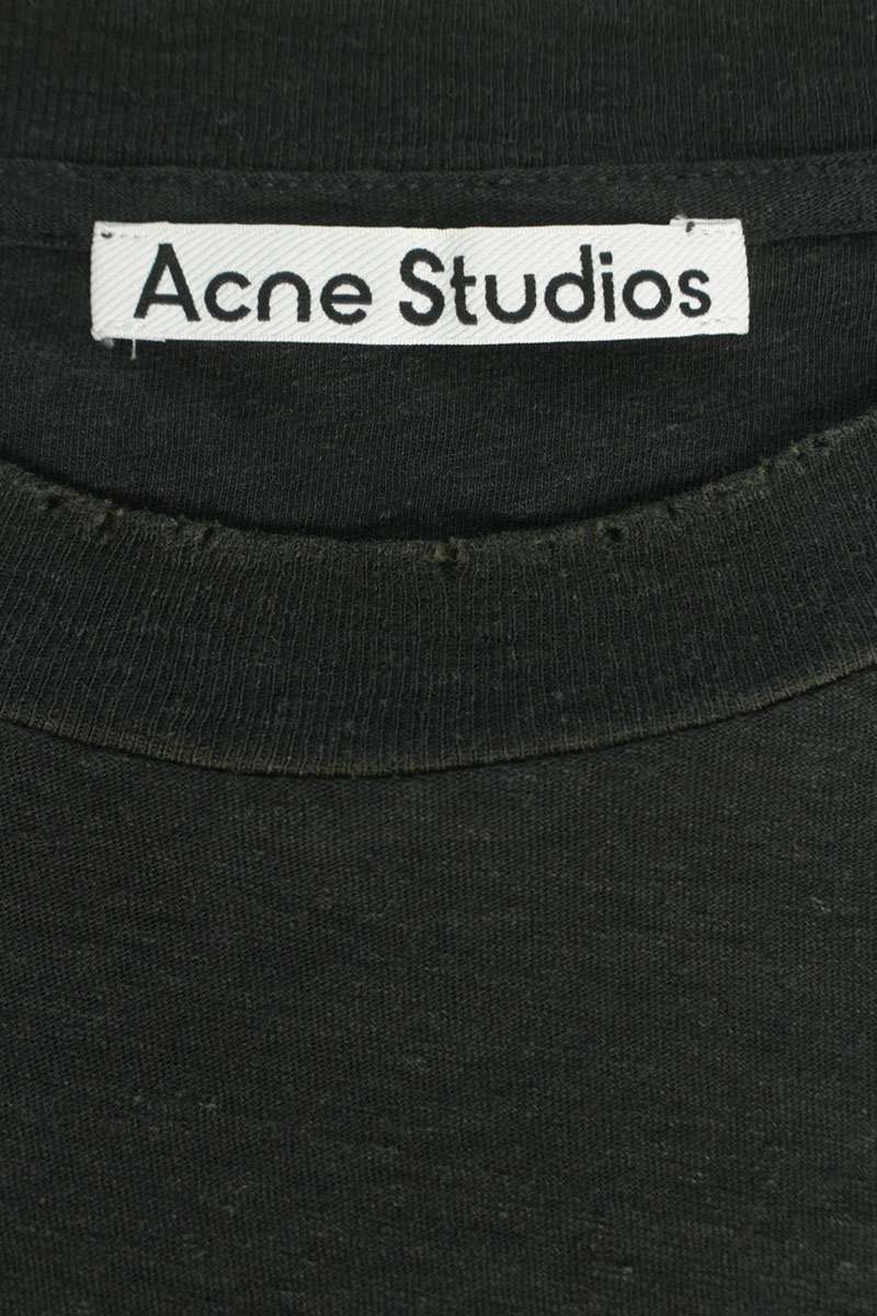 ACNE STUDIOS Vintage Logo Relaxed Fit T-Shirt Black Size S