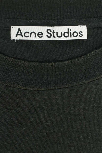 ACNE STUDIOS Vintage Logo Relaxed Fit T-Shirt Black Size S