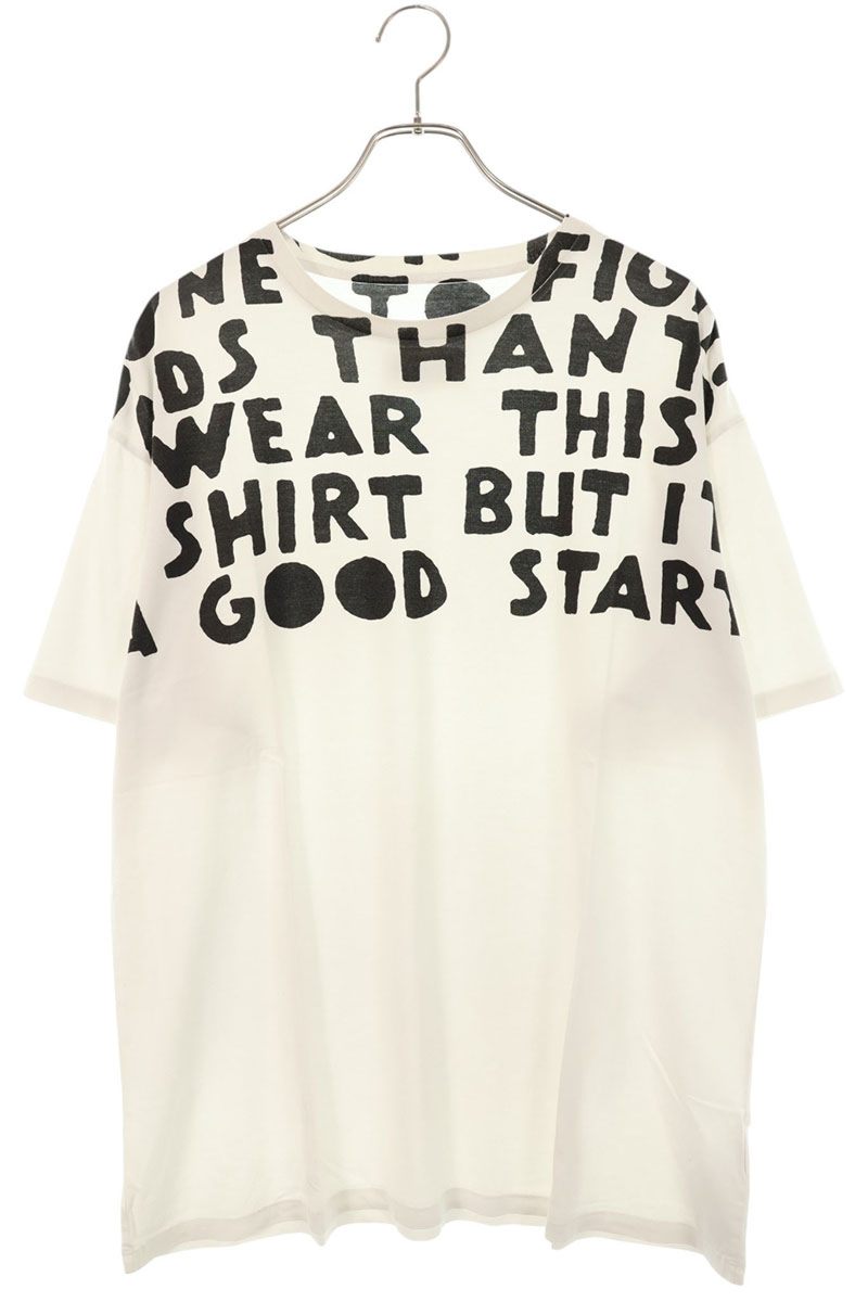 Maison Margiela 21AW White/Black AIDS Print T-shirt Size M