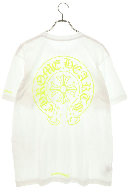 Chrome Hearts Horseshoe Tee White Yellow Back Print Size L