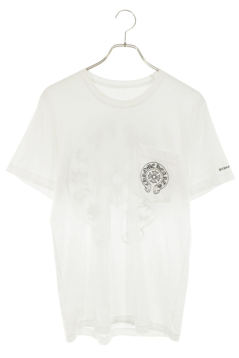 Chrome Hearts Back Horseshoe Print Tee Wht/Blk Size S