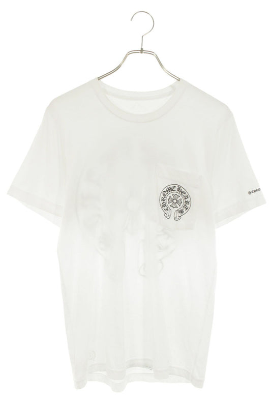Chrome Hearts Back Horseshoe Print Tee Wht/Blk Size S