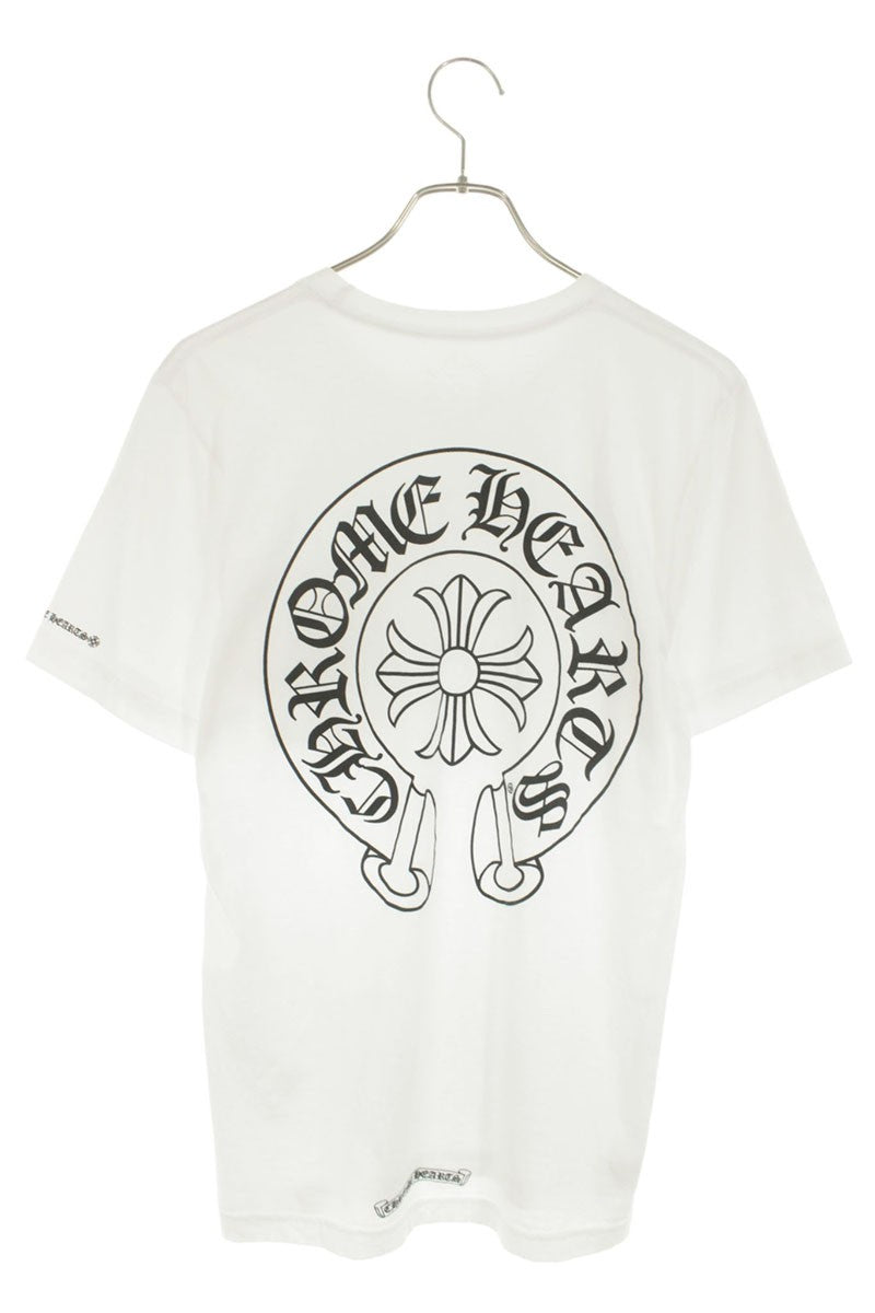 Chrome Hearts Back Horseshoe Print Tee Wht/Blk Size S