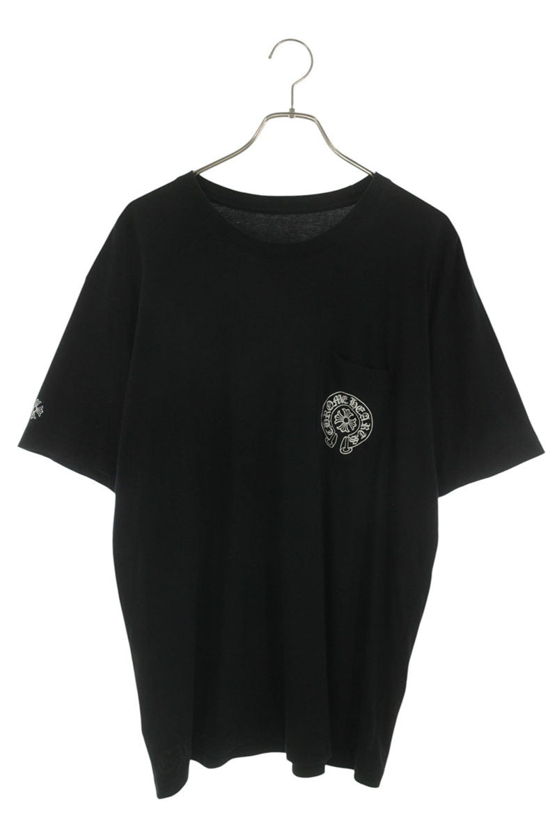 Chrome Hearts Horseshoe Back Print T-Shirt Black Size XL