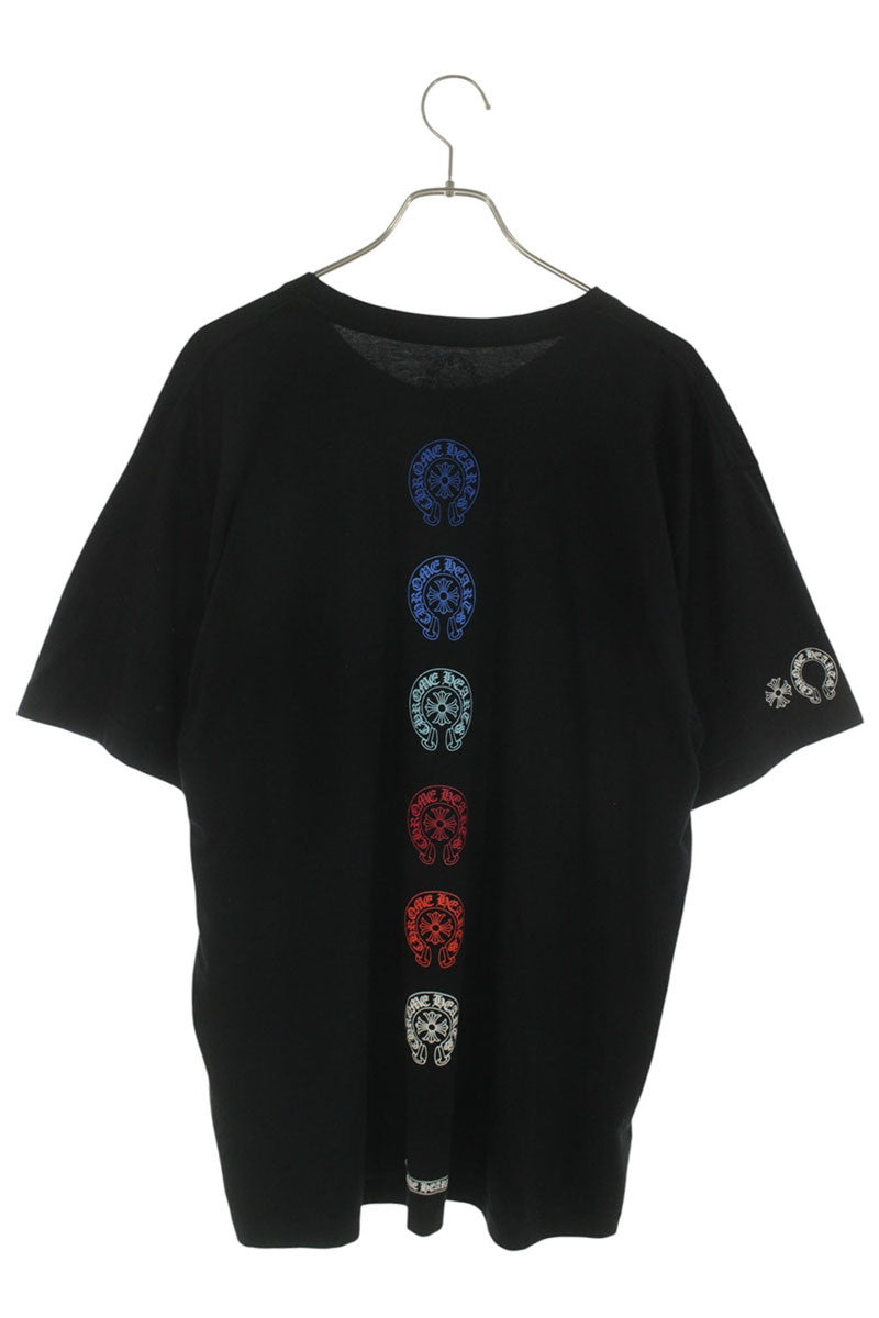 Chrome Hearts Horseshoe Back Print T-Shirt Black Size XL