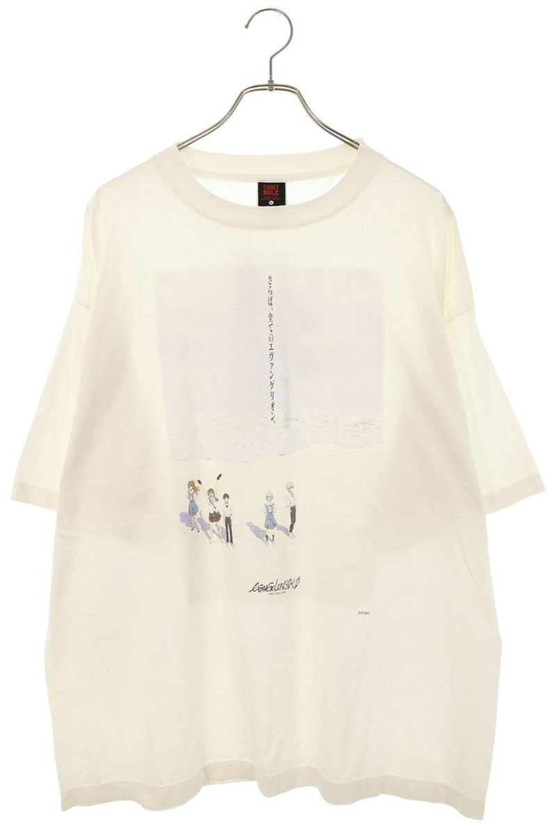 SAINT MICHAEL 25SS White Cotton Character Print Size XL