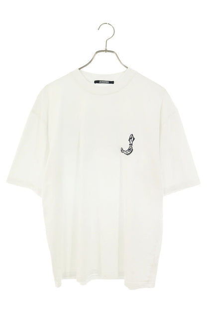 JACQUEMUS Logo Print Cotton T-Shirt White Size L