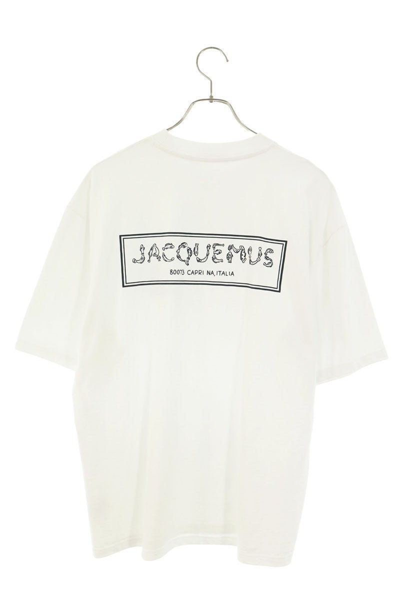 JACQUEMUS Logo Print Cotton T-Shirt White Size L