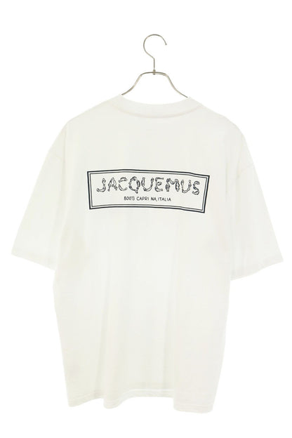 JACQUEMUS Logo Print Cotton T-Shirt White Size L