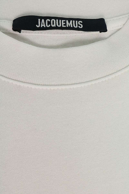 JACQUEMUS Logo Print Cotton T-Shirt White Size L