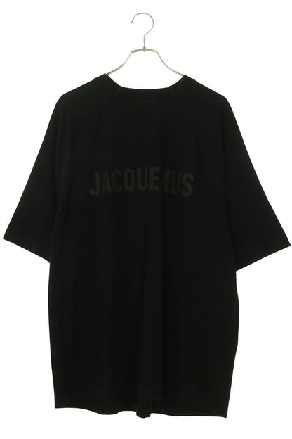 JACQUEMUS Rubber Logo Oversized T-Shirt Black Size L