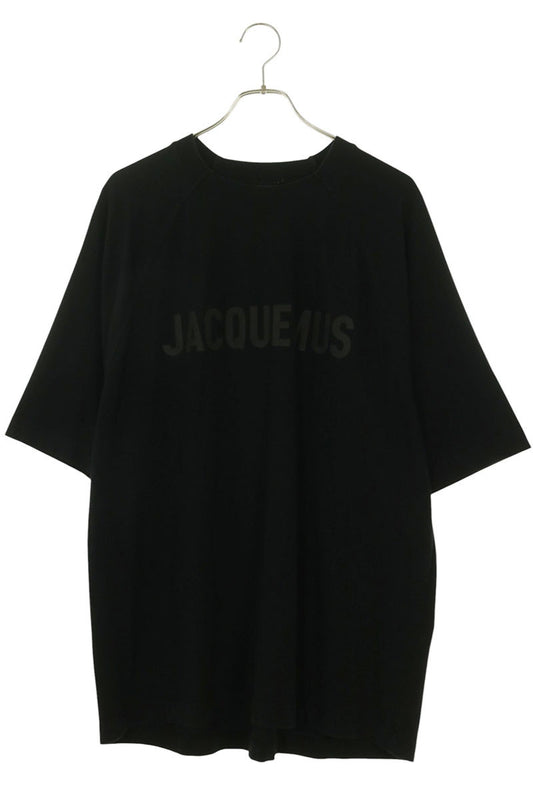 JACQUEMUS Rubber Logo Oversized T-Shirt Black Size L