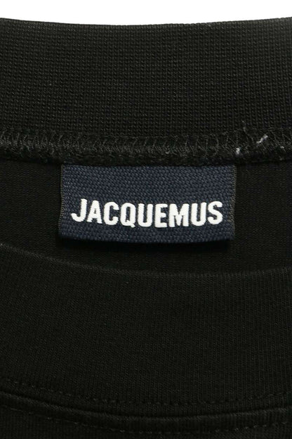 JACQUEMUS Rubber Logo Oversized T-Shirt Black Size L