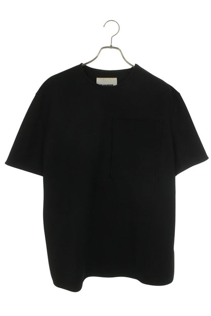 JILSANDER 23AW Black Wool Patch Pocket Zip T-shirt Size 46