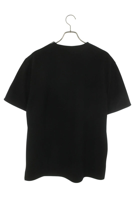 JILSANDER 23AW Black Wool Patch Pocket Zip T-shirt Size 46