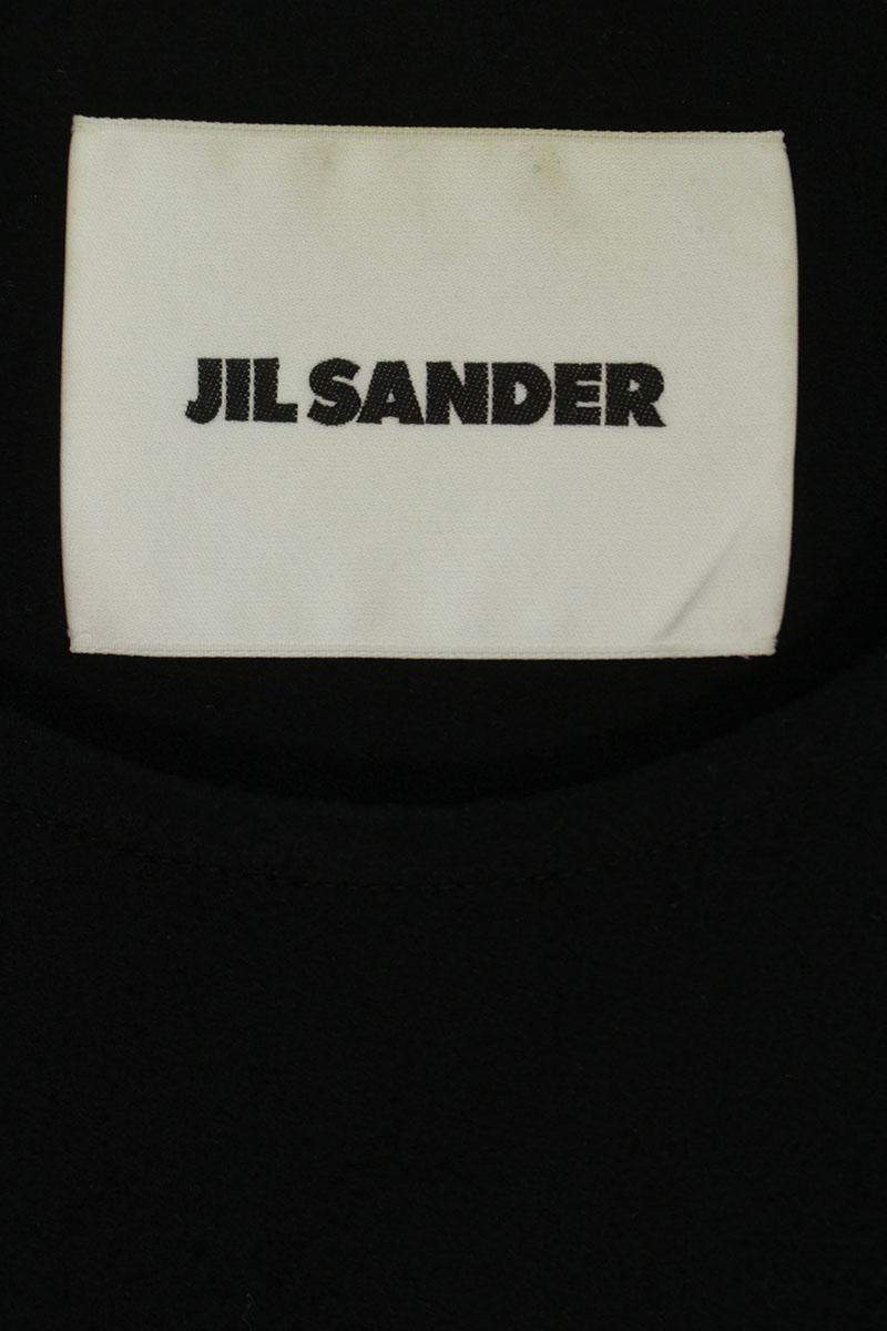 JILSANDER 23AW Black Wool Patch Pocket Zip T-shirt Size 46