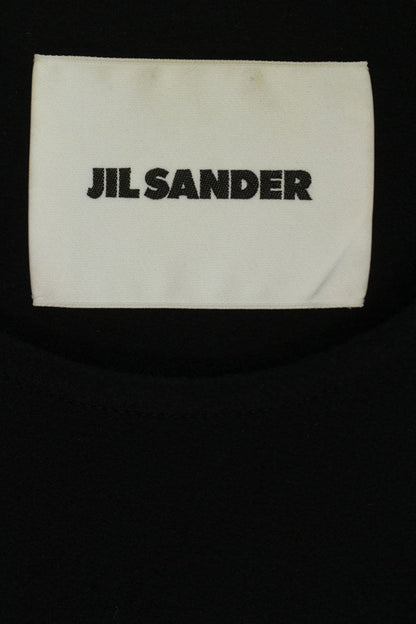 JILSANDER 23AW Black Wool Patch Pocket Zip T-shirt Size 46