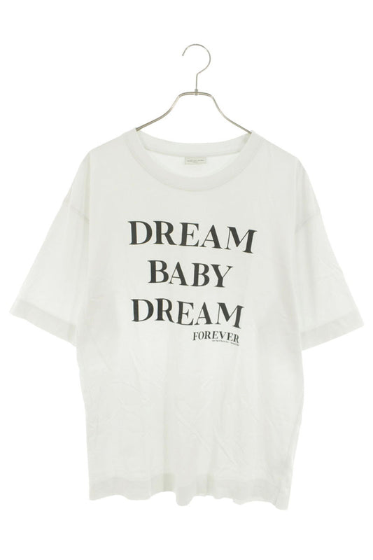 DRIES VAN NOTEN White Letter Print Cotton Tee Size L