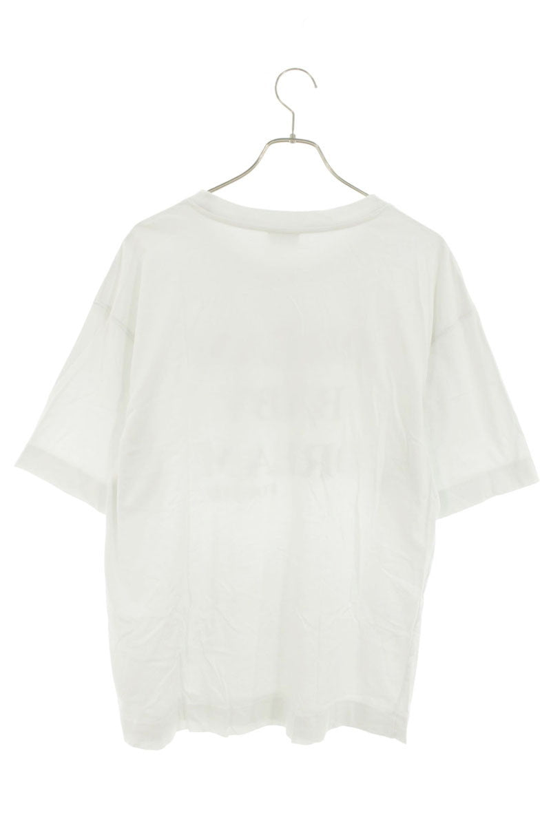 DRIES VAN NOTEN White Letter Print Cotton Tee Size L
