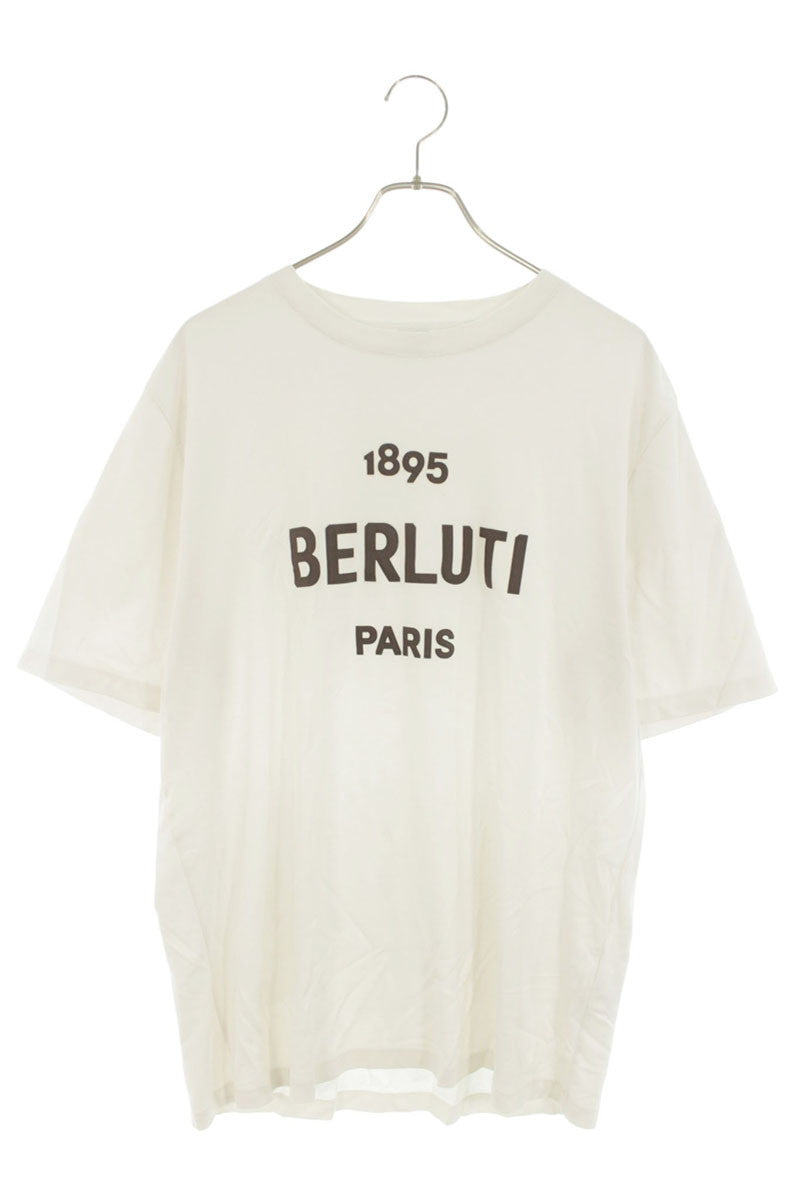Berluti White Rubber Logo T-Shirt Size L