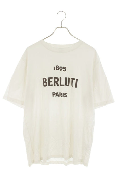 Berluti White Rubber Logo T-Shirt Size L