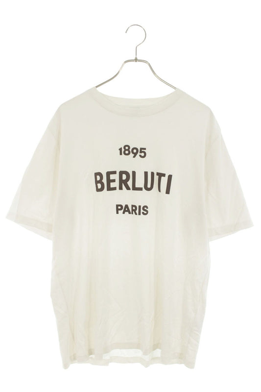 Berluti White Rubber Logo T-Shirt Size L