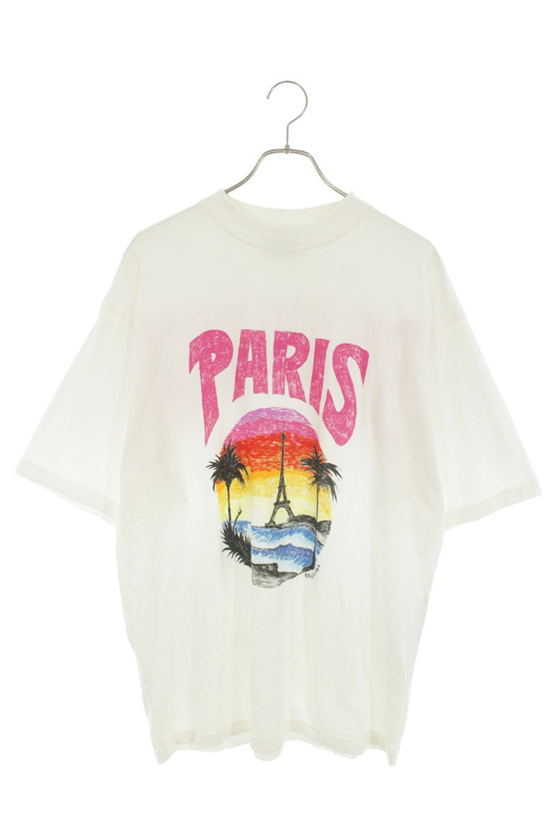 BALENCIAGA 24SS Paris Tropical Oversized T-Shirt Size S